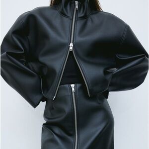 H&M Oversized Coated Jacket